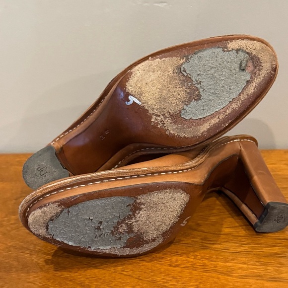 Donald J. Pliner Tan Leather Mules - Picture 7 of 10